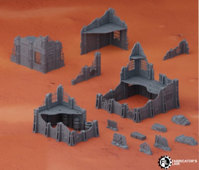 Sada sci-fi ruin – kompletní terénní set